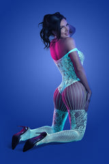 Fantasy Glow Illuminate Crotchless Teddy Bodystocking