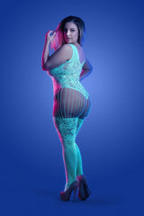 Fantasy Glow Queen Illuminate Crotchless Teddy Bodystocking