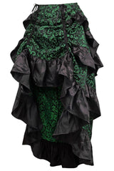 Daisy Corsets Brocade Adjustable High Low Bustle Skirt