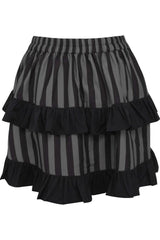 Daisy Corsets Striped Ruched Bustle Skirt
