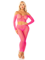 Leg Avenue 2pc Croptop and Footless Tights - Tights