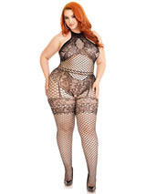 Leg Avenue Net and Lace Crotchless Bodystocking