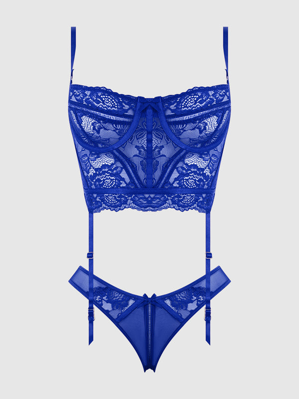 House of Desire Harlow Bustier and Backless Hipster Set