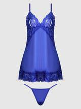Harlow Lace & Mesh Babydoll & G-String Set