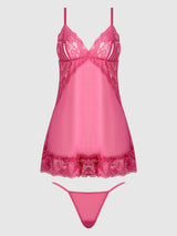 Harlow Lace & Mesh Babydoll & G-String Set