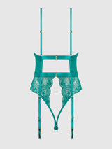 Helena Lace & Satin Wireless & Open Back Teddy