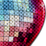 Pastease Sparkling Discoball Heart - Blue and Pink