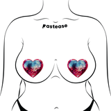 Pastease Sparkling Discoball Heart - Blue and Pink