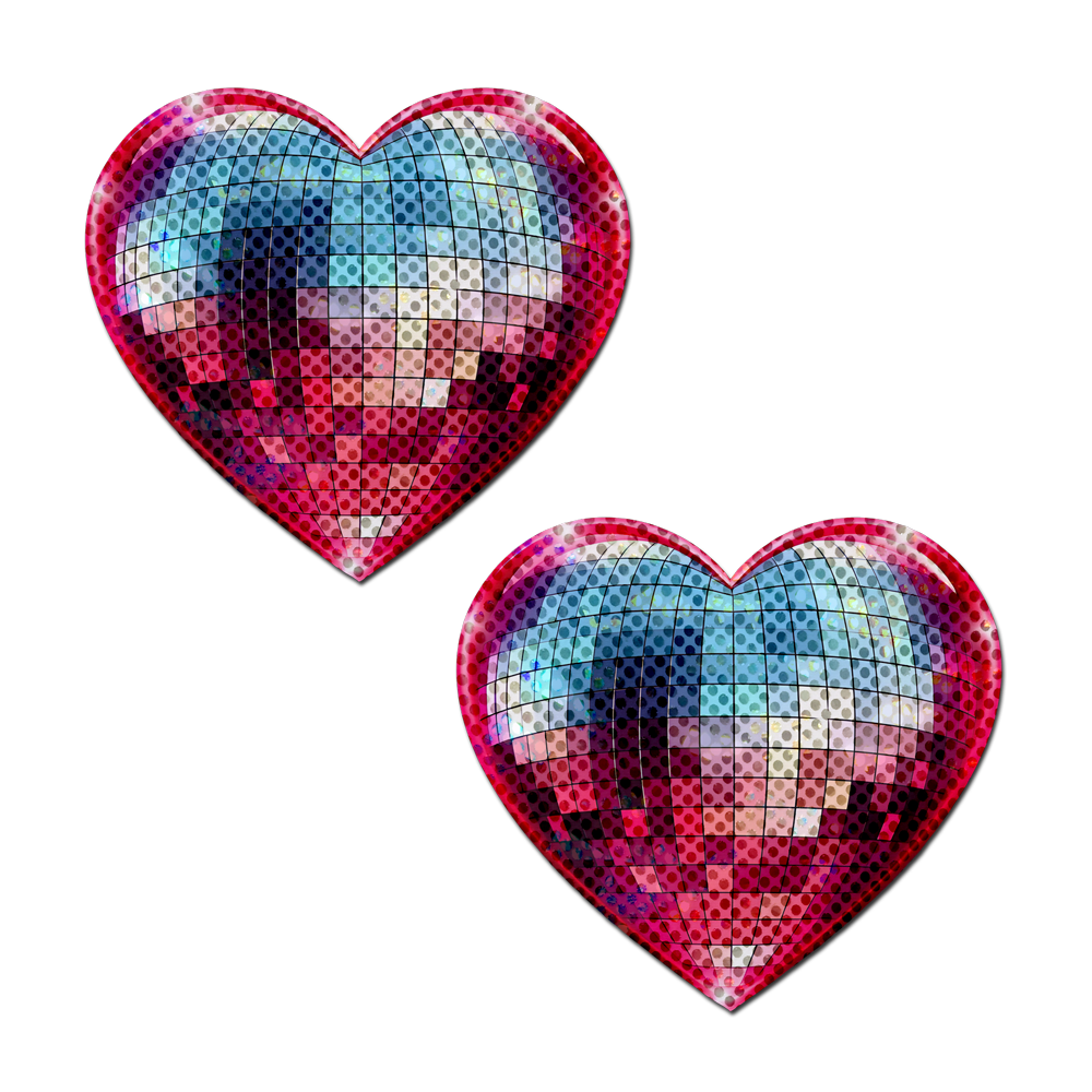 Pastease Sparkling Discoball Heart - Blue and Pink