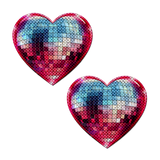 Pastease Sparkling Discoball Heart - Blue and Pink