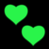 Pastease Heart - Glow in the Dark Green