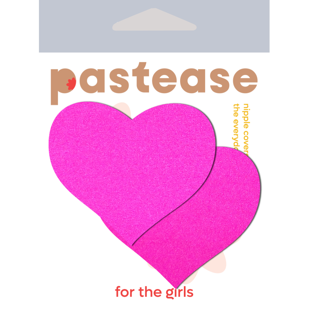 Pastease Basic Heart Black Light Reactive - Neon Pink