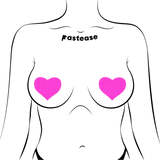 Pastease Basic Heart Black Light Reactive - Neon Pink