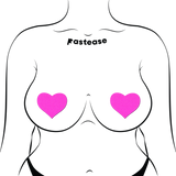 Pastease Basic Heart Black Light Reactive - Neon Pink