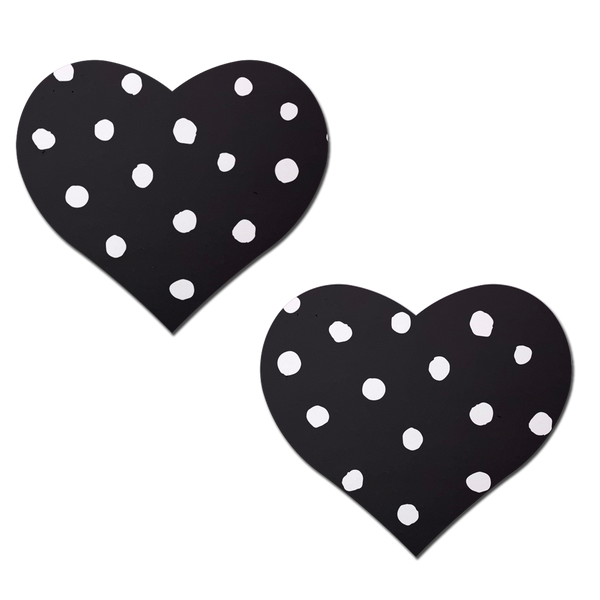 Pastease Heart w/Polka Dot - White/Black