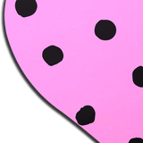 Pastease Heart w/Polka Dot - Pink/Black