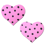 Pastease Heart w/Polka Dot - Pink/Black