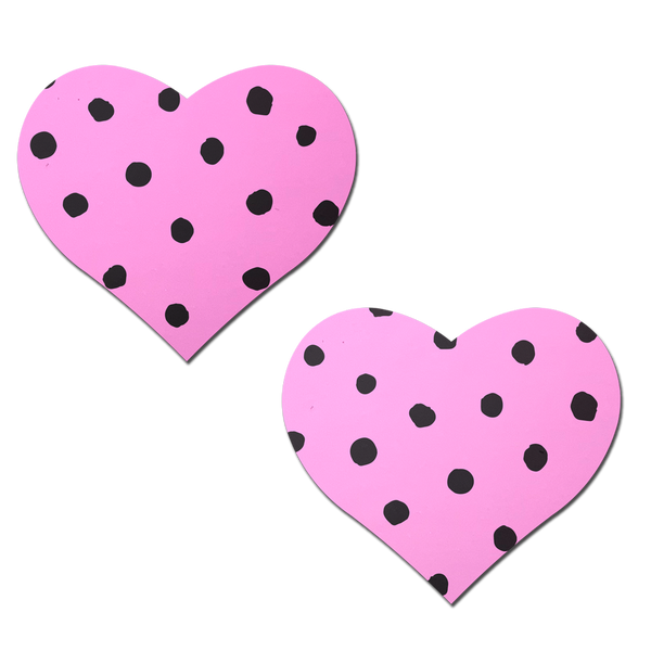 Pastease Heart w/Polka Dot - Pink/Black