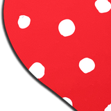 Pastease Heart w/Polka Dot - Red/White
