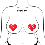 Pastease Heart w/Polka Dot - Red/White
