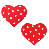 Pastease Heart w/Polka Dot - Red/White