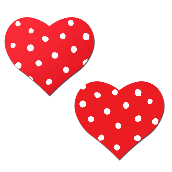 Pastease Heart w/Polka Dot - Red/White