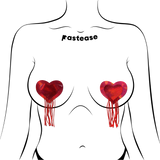 Pastease Tassel Holographic Heart - Red
