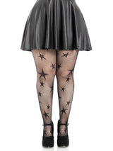"Star Net Tights - 1x 2x - Black LA-9916XBLK1X2"