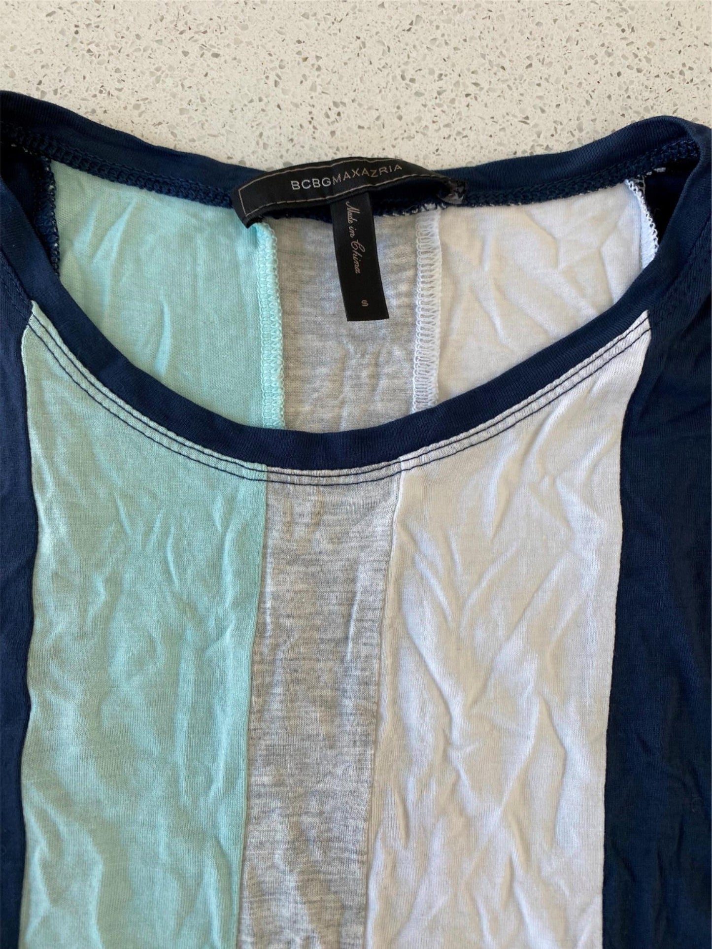 BCBGMaxAzria Colorblock Sleeveless Shirt - Small