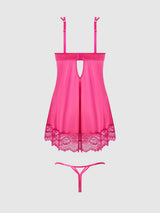 House of Desire Queen Issadora Lace Openable Babydoll & G-String Set