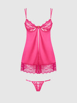 Issadora Lace Openable Babydoll & G-String Set