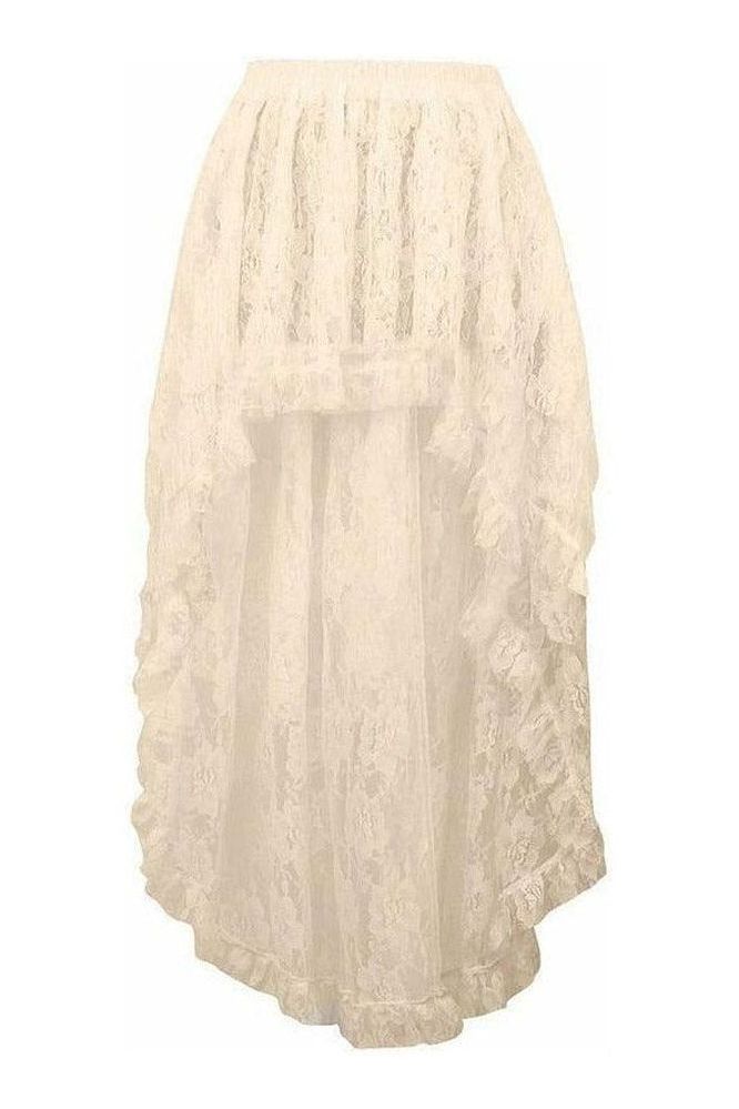 Daisy Corsets Ivory Lace Hi Low Skirt