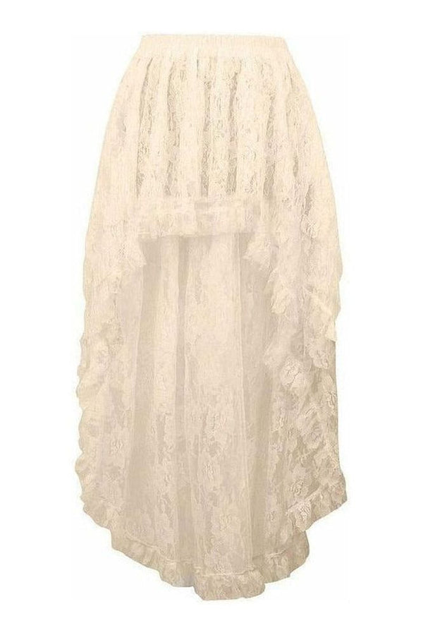 Daisy Corsets Ivory Lace Hi Low Skirt