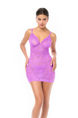 Mapale Jewel Bloom Soft Stretchy Lace Chemise Babydoll