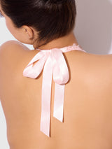 House of Desire Queen Jocelyn Satin & Lace Drop Off Crotchless Teddy Light Pink