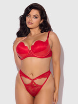 House of Desire Kiki Lace & Faux Leather Director's Cut Bra Set Barbados