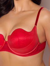 House of Desire Kiki Lace & Faux Leather Director's Cut Bra Set Barbados