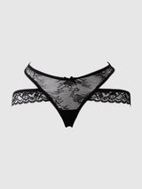 Kiki Strappy & Backless Lace Tanga Black