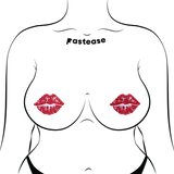 Pastease Premium Sparkle Kissing Lips - Red