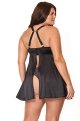 Coquette Kissed by Satin Babydoll Set