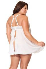 Coquette Kissed by Satin Babydoll Set
