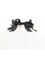 Kitten Collection Black Fishnet Spike Choker - Daisy Corsets