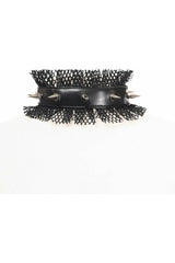 Kitten Collection Black Fishnet Spike Choker - Daisy Corsets