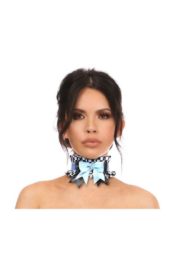 Daisy Corsets Kitten Collection Checker Print Choker