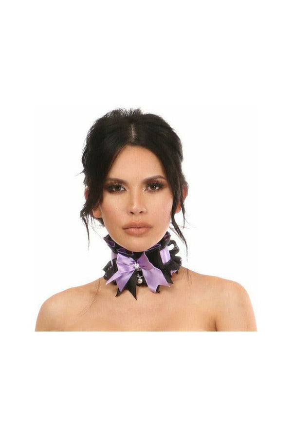 Daisy Corsets Kitten Collection Lavender/Black Lace Choker