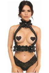 Kitten Collection Pinstripe Double Strap Body Harness - Daisy Corsets