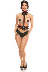 Kitten Collection Red Plaid Single Strap Body Harness - Daisy Corsets
