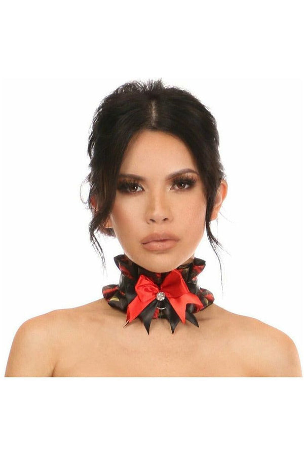 Daisy Corsets Kitten Collection Red Roses Satin Choker