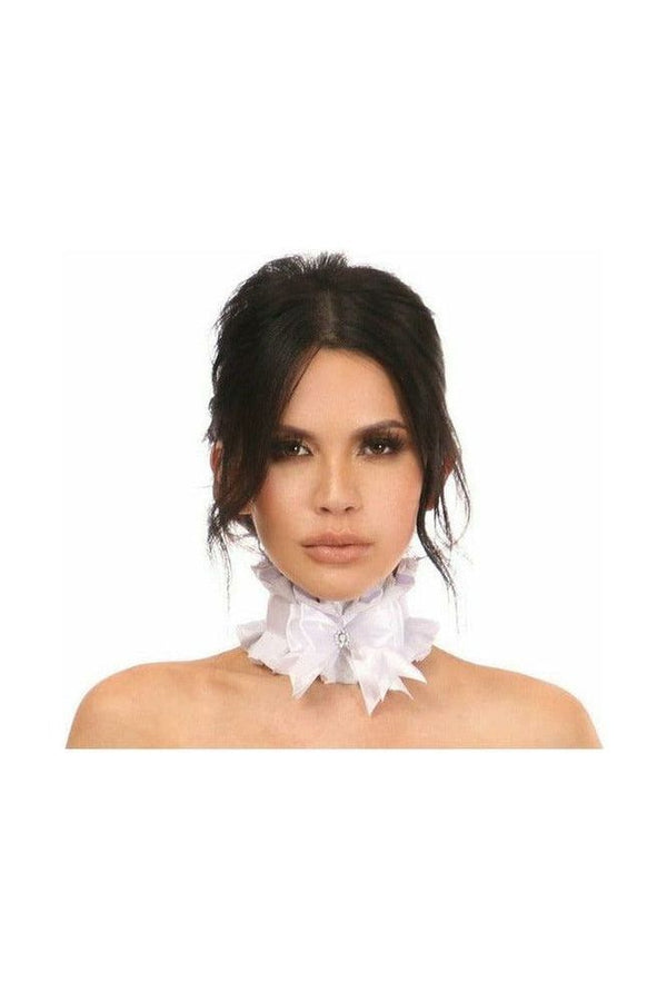 Daisy Corsets Kitten Collection White/White Lace Choker