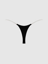 House of Desire Queen Krystal Clear Side Slider Thong Black